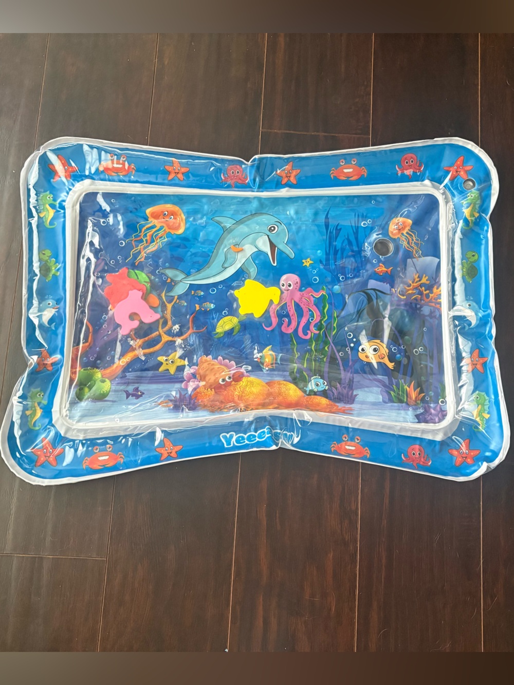 Baby Tummy Time Water Mat Inflatable Ocean Sensory Activity Play Mat